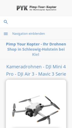 Vorschau der mobilen Webseite www.pimp-your-kopter.de, Pimp your Kopter