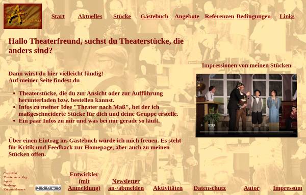 Vorschau von www.theaterautor-joerg-appel.de, Theaterautor Jörg Appel