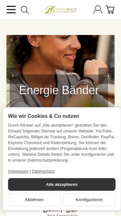 Vorschau der mobilen Webseite haefnerwelt.de, Häfnerwelt