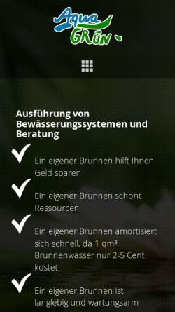 Vorschau der mobilen Webseite aquagruen.de, AquaGrün