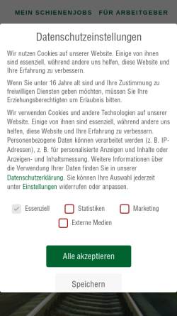 Vorschau der mobilen Webseite www.schienenjobs.de, SchienenJobs