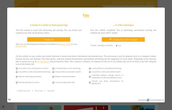 Vorschau von www.talu.de, Talu - Ideen für Selbermacher