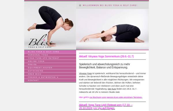 Vorschau von bliss-leipzig.de, Bliss Yoga & Self Care