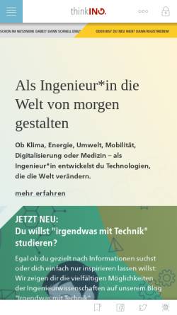 Vorschau der mobilen Webseite www.think-ing.de, think ING.