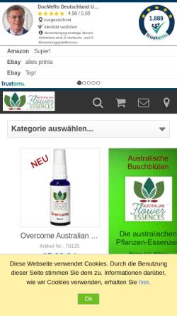 Vorschau der mobilen Webseite australian-flower-essences.com, Love Remedies 