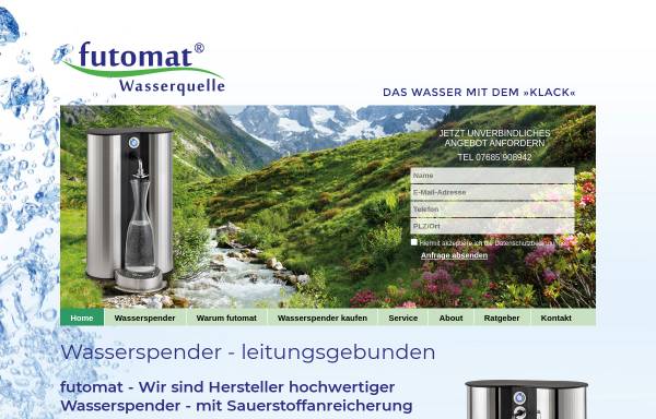 Vorschau von www.futomat-wasserspender.de, futomat-Wasserspender Inh.: Thomas R. Funk