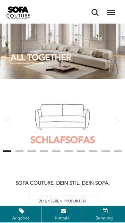Vorschau der mobilen Webseite www.sofacouture.de, Sofa Couture