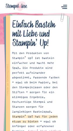 Vorschau der mobilen Webseite stempelwiese.de, Stempelwiese: Stampin' Up! Bastelanleitungen