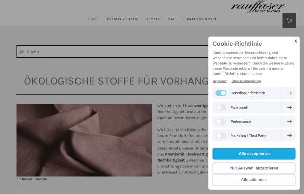 Vorschau von www.rauffaser.de, Gewebeart - kreative und hochwertige Stoffe