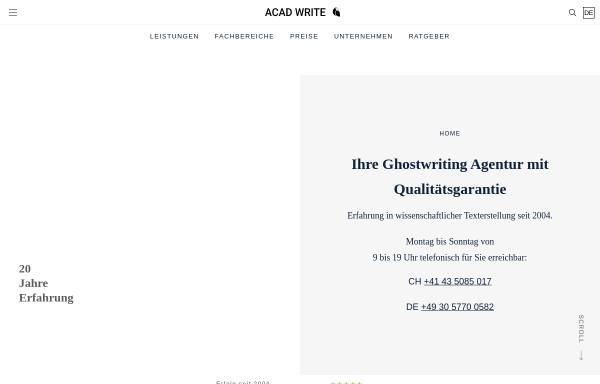 Vorschau von www.acad-write.com, ACAD WRITE