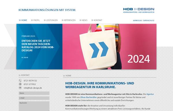 Vorschau von www.hob-design.de, HOB-DESIGN | Kommunikations- und Werbeagentur