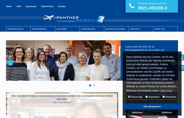 Vorschau von www.panther-reisen.de, Panther Reisen