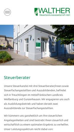Vorschau der mobilen Webseite www.stb-walther.de, Walther und Arendt Steuerberater PartG