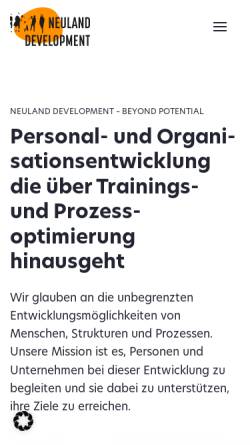 Vorschau der mobilen Webseite neulandpartner.de, Neuland & Partner Development and Training