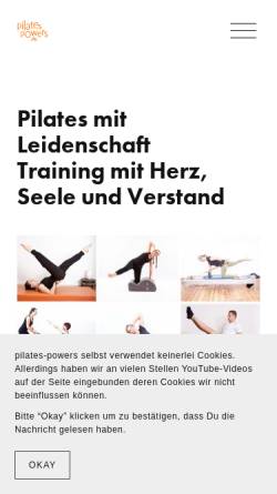 Vorschau der mobilen Webseite pilates-powers.de, pilates-powers