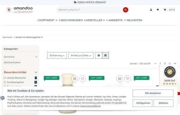 Vorschau von www.amandoo.de, MeinSpirituosenversand