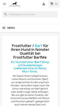 Vorschau der mobilen Webseite barfme.de, BarfMe