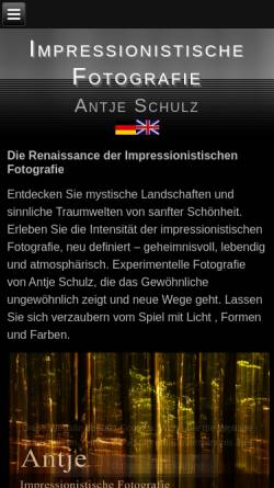 Vorschau der mobilen Webseite www.impressionistische-fotografie.de, Antje Schulz - Impressionistische Fotografie - Berliner Kunstfotografin
