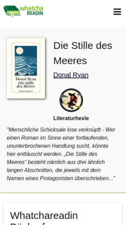 Vorschau der mobilen Webseite whatchareadin.de, Whatchareadin Bücherforum