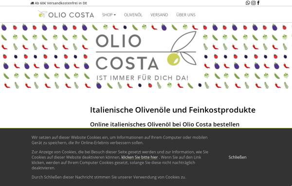 Vorschau von olio-costa.de, Olio Costa