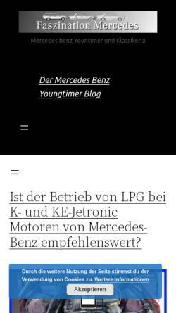 Vorschau der mobilen Webseite sterne-blog.de, Der Mercedes Benz Youngtimer Blog