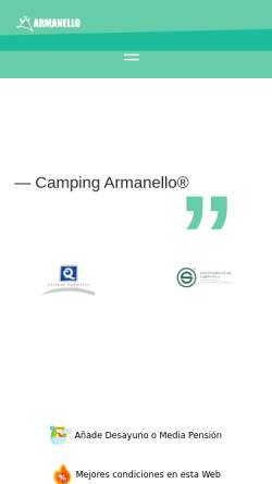Vorschau der mobilen Webseite www.campingarmanello.com, Camping Armanello