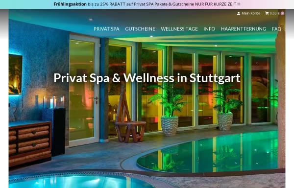 Vorschau von www.luxfit-spa-stuttgart.de, LuxFit Privat SPA