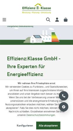 Vorschau der mobilen Webseite effizienz-klasse.de, Effizienz:Klasse GmbH