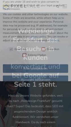 Vorschau der mobilen Webseite pixeltale.de, Pixeltale Webdesign & Inbound Marketing