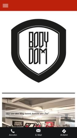 Vorschau der mobilen Webseite www.bodydom.fitness, Body Dom Fitnessstudio