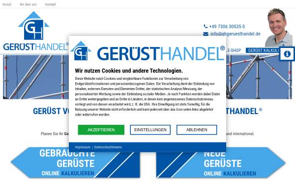 Vorschau von www.ghgeruesthandel.de, GH Gerüsthandel GmbH & Co. KG