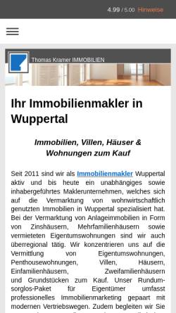 Vorschau der mobilen Webseite www.thomaskramer-immobilien.de, Thomas Kramer IMMOBILIEN