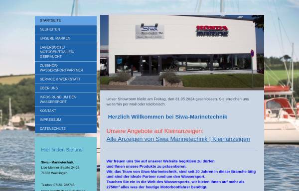 Vorschau von www.siwa-marinetechnik.de, Siwa - Marinetechnik