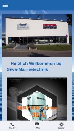 Vorschau der mobilen Webseite www.siwa-marinetechnik.de, Siwa - Marinetechnik