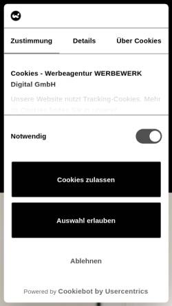 Vorschau der mobilen Webseite www.werbewerk.agency, Werbeagentur WERBEWERK Digital GmbH