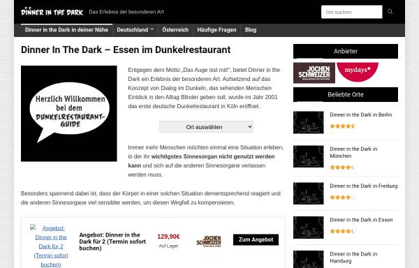 Vorschau von www.dunkelrestaurant.info, Dunkelrestaurant-Guide