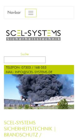 Vorschau der mobilen Webseite www.scel-systems.de, SCEL-SYSTEMS Sicherheitstechnik