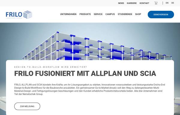 Vorschau von www.frilo.eu, FRILO Software GmbH