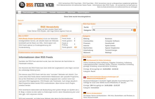 Vorschau von www.rss-feed-web.de, RSS Feed Web