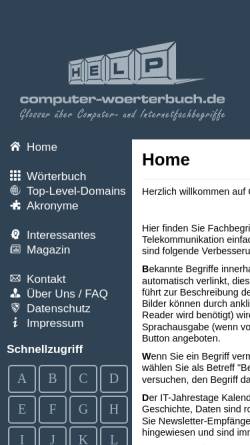 Vorschau der mobilen Webseite www.computer-woerterbuch.de, Computer-Woerterbuch.de