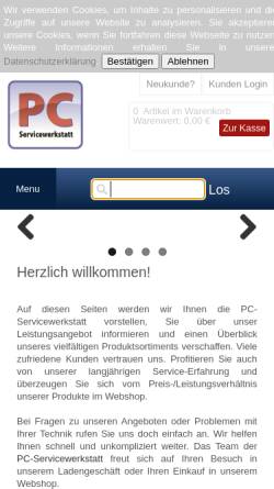 Vorschau der mobilen Webseite www.pc-servicewerkstatt.de, PC-Servicewerkstatt Zwickau