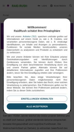 Vorschau der mobilen Webseite board.raidrush.ws, RaidRush