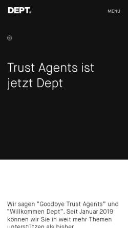 Vorschau der mobilen Webseite www.trustagents.de, Trust Agents Internet GmbH