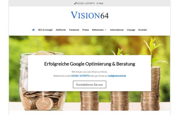 Vorschau von www.vision64.de, Vision64 GmbH & Co.KG