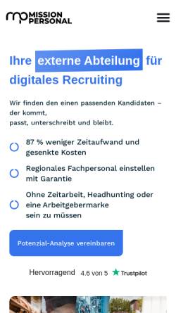 Vorschau der mobilen Webseite mspr.de, Staufenberg Consulting