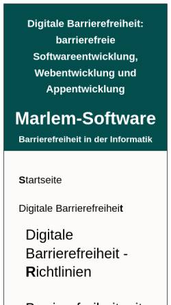 Vorschau der mobilen Webseite www.marlem-software.de, Marlem-Software, Markus Lemcke