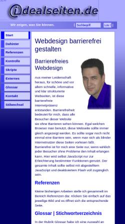 Vorschau der mobilen Webseite idealseiten.de, Idealseiten, Detlef Boesang