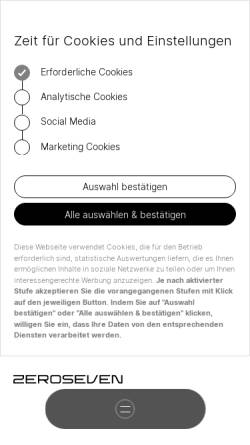 Vorschau der mobilen Webseite www.zeroseven.de, zeroseven design studios