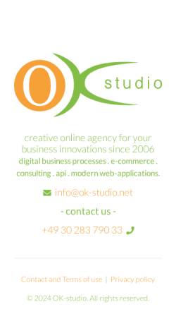 Vorschau der mobilen Webseite www.ok-studio.net, Ok-studio