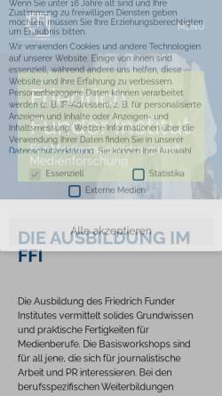 Vorschau der mobilen Webseite www.ffi.at, FFi - Friedrich-Funder-Institut